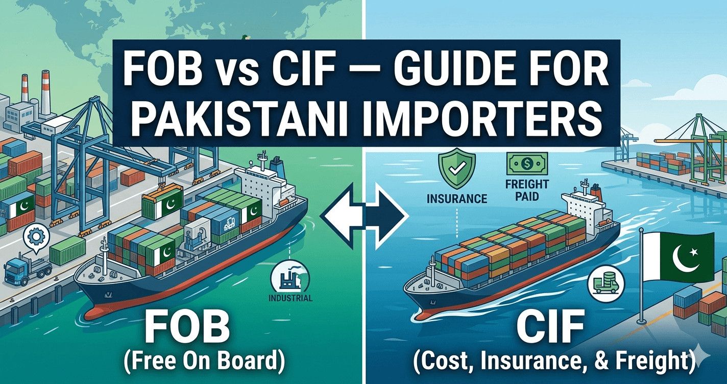 FOB vs CIF — Guide for Pakistani Importers